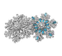 TOVINANNA 2pcs Crystal Winter Brooch Set for Women, Lightweight Rhinestone Alloy Lapel Pins with Stylish Bling Design, for Winter Wedding or Costume Jewelry Accessories