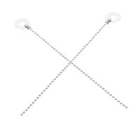 TOVINANNA 2pcs Drum Hardware Cymbal Sizzle Chains for Drum Kits Silver Cymbal Accessories with Sizzle Effect and Crashes Replacement Parts