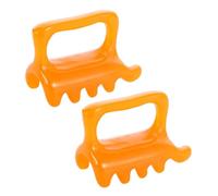 TOVINANNA 2pcs Dual Push Muscle Scraper Massage Tool for Back and Neck - Handheld Manual Trigger Point Massager Stick for Shoulder Relief and Meridian Therapy - Portable Self-Care Gua Sha