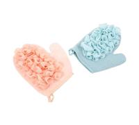 TOVINANNA 2pcs Dual Sided Bath Exfoliating Mitts Body Scrubber for Deep Cleaning and Dead Skin Removal Ergonomic Design for Adult Shower Routine Soft Rough Texture for Exfoliation