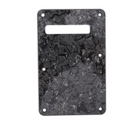 TOVINANNA 2pcs Electric Guitar Back Plate Guard Tremolo Cavity Cover with Screws Rounded Edge Strip-shaped Back Cover Protector for St Series Black Replacement Accessory