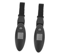 TOVINANNA 2pcs Electronic Luggage Scale Package Weight Scale Portable Travel Luggage Electronic Travel Suitcase Weigher Package Handheld Black Abs