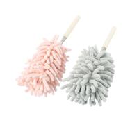 TOVINANNA 2pcs Electrostatic Microfiber Hand Dusters with Bendable Heads for Car Washing Window Blinds Ceiling Fans and Household Dust Removal and Flexible Cleaning Tools