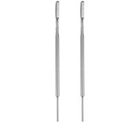 TOVINANNA 2pcs Eyelash Lift Perm Tool Metal Eyelash Comb Dual-Ended Silver Lash Separator Comb for Lash Types, Salon and Home Use, Makeup Artists