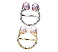 TOVINANNA 2Pcs Fashionable Scarf Buckles Multifunctional Hemline Holders for Clothing Stylish Design Gold Silver Durable Elegant Accessories for Scarves and Outfits