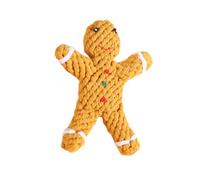 TOVINANNA 2pcs Hand Made Cotton Rope Dog Chewing for Puppies with Christmas Elements Design, Prevent Unwanted Chewing and Promote Intellectual Development, Includes Gingerbread Man and Elk