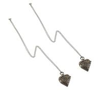 TOVINANNA 2pcs Heart Shaped Vintage Alloy Quartz Pocket Watch
