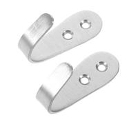 TOVINANNA 2pcs Heavy Duty Stainless Steel Ladder Hooks 3mm Thick Large Round Bed Stair Brackets for Bunk Bed and Loft Stairs, Sturdy Ladder Fittings for Rv and Home Use