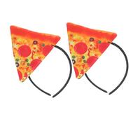 TOVINANNA 2pcs Italian Pizza Headband Funny Halloween Costume Accessory for Adults Soft Comfortable Hair Band Durable Party Hat for Pizza Themed Celebrations