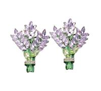 TOVINANNA 2pcs Lavender Flower Brooch Pins Elegant Vintage Bouquet Jewelry for Clothing Unique Floral Design Accessories Sophisticated Feel for Outfits