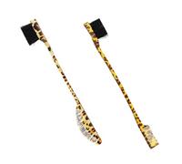 TOVINANNA 2pcs Leopard Print Brow Shaper Brush Hair Brush Comb Double-headed Combs for Eyebrows