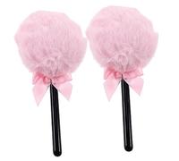 TOVINANNA 2pcs Lollipop Shape Powder Puff for Face Makeup Soft Velour Setting Puff for Women and Girls Chic Design for Easy Application and All Skin Types