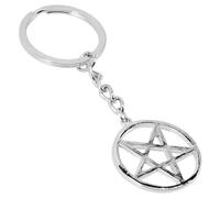 TOVINANNA 2pcs Metal Five-pointed Star Keyring Bag Charm with Glamorous Creative Design, Convenient for Long Time Use and Prevents Accidental Grabbing, Silver Pentacle Pendant