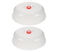 TOVINANNA 2Pcs Microwave Splatter Cover 24Cm Food Plate Splatter Shield Microwave Protector Lid for Kitchen Use Food Guard Suitable for Plates and Bowls