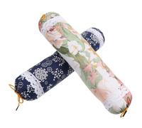 TOVINANNA 2pcs Neck Supported Pillow for Cervical Spine Relief Candy Shape Design Floral Pattern Blue Ergonomic Neck Pillows for Adults with Cervical Spondylosis and Poor Sleep Random Color
