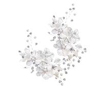 TOVINANNA 2pcs Pearl Flower Hair Comb Wedding Bridal Hair Accessories for Bride Women Bridesmaids Party Prom
