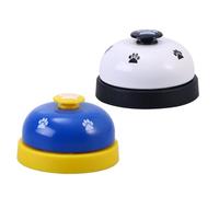 TOVINANNA 2pcs Pet Training Bells for Dogs and Cats with Footprint Pattern, Loud Communication Device Made of Iron and Plastic, for Puppy Potty and Door Training