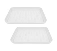 TOVINANNA 2pcs Plastic Utility Shoe Mats for Household and Outdoor Use, Sturdy Pp Material Multifunctional Design for Shoes and Car Trunk Miscellaneous Items, Simple and Elegant Boot Trays