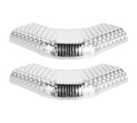 TOVINANNA 2pcs Pool Table Corner Protectors with Fish Scale Pattern, Plastic Billiard Table Corner Guards, Easy Installation, Silver Colour, Suitable for Clubs and Homes