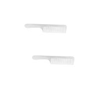TOVINANNA 2pcs Professional Titanium Steel Barber Comb Anti-static Hair Dressing Tool for Salon Use Silver Sturdy for Thick Curly Straight Hair Styling