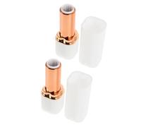 TOVINANNA 2pcs Refillable Lipstick Tubes Plastic Lip Gloss Container for DIY Lipstick Making Stylish Snap Closure Design for Makeup Enthusiasts White