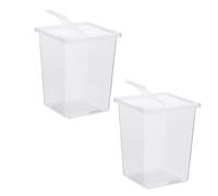 TOVINANNA 2pcs Reptile Breeding Box Double Side Opening and Multiple Vent Holes, High Grade Pp Mini Reptile Container Easy to Clean for Gecko and Tarantula