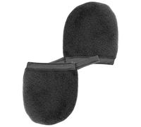 TOVINANNA 2Pcs Reusable Black Plush Lotion Mittens for Self Tanning and Sun Cream Application, Soft Velvet Tanning Gloves for Even Sunbed and Outdoor Skin Care