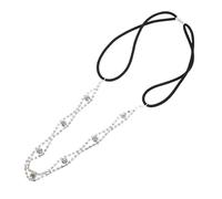 TOVINANNA 2pcs Rhinestone Beaded Hair Accessories Sparkle Retro Headpiece for Women Bridal Dance Party Elegant Headband with Chain Design