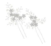 TOVINANNA 2pcs Rhinestone Pearl Hair Sticks Set Elegant Bridal Hair Accessories for Weddings for Bridesmaids for Special Occasions and Celebrations