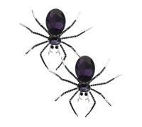 TOVINANNA 2pcs Rhinestone Spider Brooch Crystal Halloween Lapel Pin Jewelry Vintage Insect Accessory for Coats Suits Bags Durable Stylish Decoration for Winter Fashion
