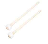 TOVINANNA 2Pcs Rubber-Head Gong Mallets Wooden Handle Comfortable Design for Performance Use