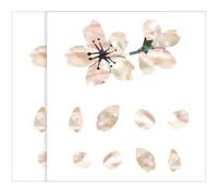 TOVINANNA 2pcs Self-adhesive Guitar Fingerboard Sticker with Unique Cherry Blossom Design Pvc Material for Easy to Use Guitar Decor, for Graduation Festival and School Season Decor