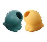 TOVINANNA 2Pcs Silicone Egg Yolk Separator Set with Egg White Divider Kitchen Gadget for Baking and Cooking Cartoon Style Green and Yellow