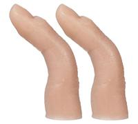 TOVINANNA 2pcs Silicone Manicure Practice Hand with Bendable Fingers and Realistic Texture, Flexible Nail Training Model for Professional Nail Artists and Students in Salons Or Creative