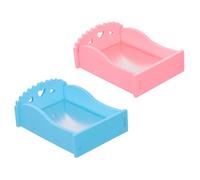 TOVINANNA 2pcs Small Animal Cooling Mat Board for Hamsters and Rabbits, Pvc Material with Stable and Cooling Areas, Stylish Summer Bed for Napping on Hot Days Random Color