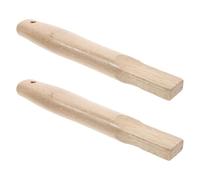 TOVINANNA 2pcs Small Wooden Square Hole Handle Replacement | Khaki Wood, Smooth Finish and Ergonomic Shape, Easy Fitting for Hammers and Axes