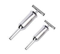 TOVINANNA 2pcs Stainless Steel Sausage Filler Tubes Manual Meat Stuffing Funnels for Homemade Sausage Making Safe Environmentally Friendly Material Easy to Clean Suitable for Ground Beef