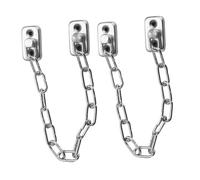 TOVINANNA 2Pcs Stainless Steel Window Limiter Locks with Double Screw Anti-Theft Chain for Home Safety Protection and Fall Prevention Rustproof Security for Doors and Windows