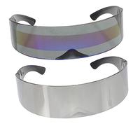 TOVINANNA 2Pcs Sunglasses Funny Glasses for Parties Translucent Decorative Eyewear Lightweight Durable Party Props for Night Events and Gatherings
