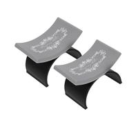 TOVINANNA 2pcs U-shaped Nail Arm Rest Wrist Support Pillow for Manicure and Pedicure Ergonomic Hand Cushion for Stable Nail Art Precision Portable Black Hand Mat Pad for Salon and Home Use