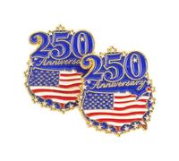 TOVINANNA 2pcs Usa Flag Lapel Pin Badge Set with Commemorative Alloy and Enamel Design, User-friendly Clasp, for Veterans and Collectors at Community Parades and Independence Day Events