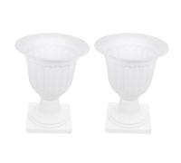TOVINANNA 2pcs Vintage Roman Column Plastic Flower Pot Road Guiding Planter