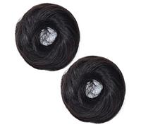 TOVINANNA 2pcs Wig Hair Hairpiece Scrunchies Bun Hair Rings Extension Scrunchies Bun Extension for Messy Style