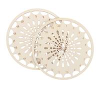 TOVINANNA 2pcs Wooden Cross Stitch Thread Organizer with Delicate Stitching Pattern Compact Lightweight Winding Board for Embroidery Floss Storage and Tangled Thread Prevention Reusable