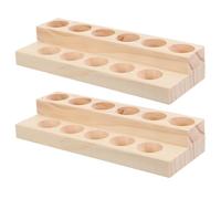 TOVINANNA 2pcs Wooden Essential Oil Bottle Stands Display Rack for Nail Polish and Oil Bottles Space Saving Organizer Synthetic Material Suitable for Living Room and Office