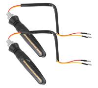 TOVINANNA 2pcs Yellow LED Motorcycle Turn Signals Lights with Flowing Light Design and Easy Installation, Plastic and Metal Material, Suitable for Vehicle and Motorbike Use
