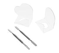 TOVINANNA 2sets Acrylic Makeup Palette Mixing Tray Ring Foundation Palette for Professionals Beginners Smooth Light Weight Comfortable to Use