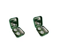 TOVINANNA 2sets Leakproof Case Compact Removal Tool Lens Holder Travel Box for Contacts Women Makeup Storage Easy Open Left Right Identification
