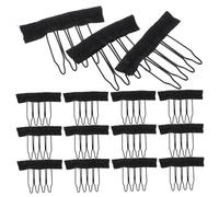 TOVINANNA 3 Bags Of Wig Clips For Wig Teeth Clips With Cloth Combs For Making Caps Hairpiece Caps Accessory Tools Combs