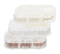 TOVINANNA 3 Boxes Nail Art Beads Plastic Pearl Charms for DIY Manicure, Decorative Effect with Mixed Styles, Shiny and Elegant Accessories for Nail Art Lovers and Special Style